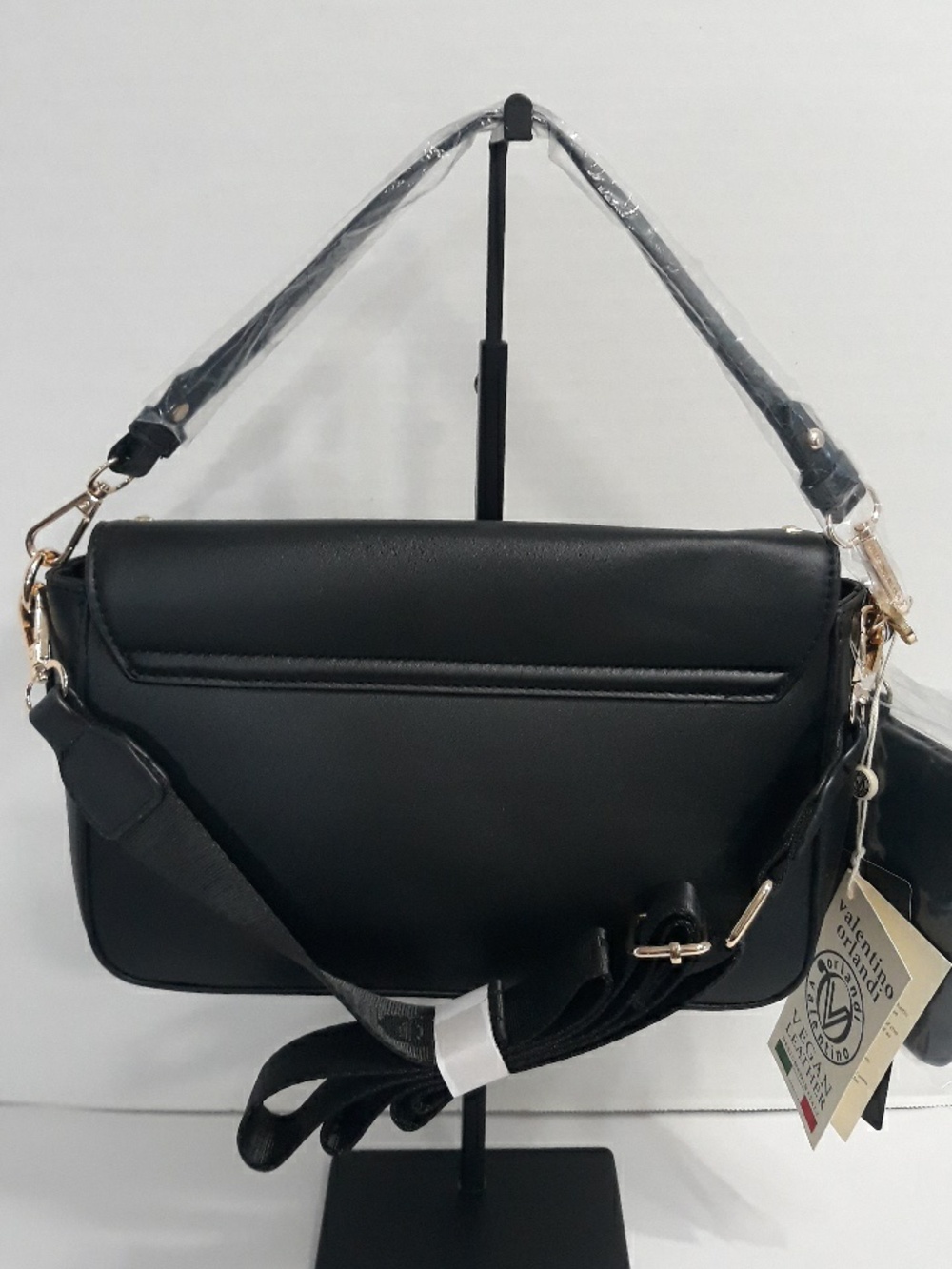 Valentino Orlandi Black Shoulder Bag & Wallet With Gold Stud Accents  *NWT* - Picture 2 of 10